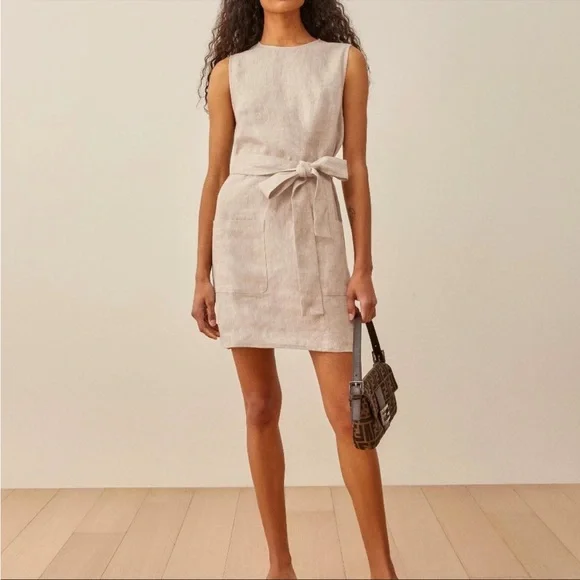 Reformation | Dresses | Reformation Sommer Linen Dress Oatmeal Size L Nwt |  Poshmark